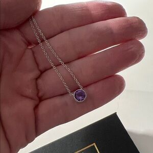 Amethyst - sterling Silver Pendant Necklace & earrings